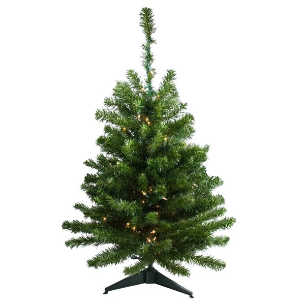 3& Pre-Lit Canadian Pine Artificial Christmas Tree - Clear Lights