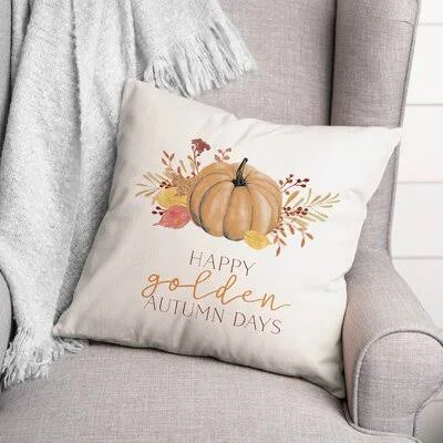 Louden Happy Autumn Square Pillow Cover & Insert August Grove Size: 20x22 H x 20x22 W