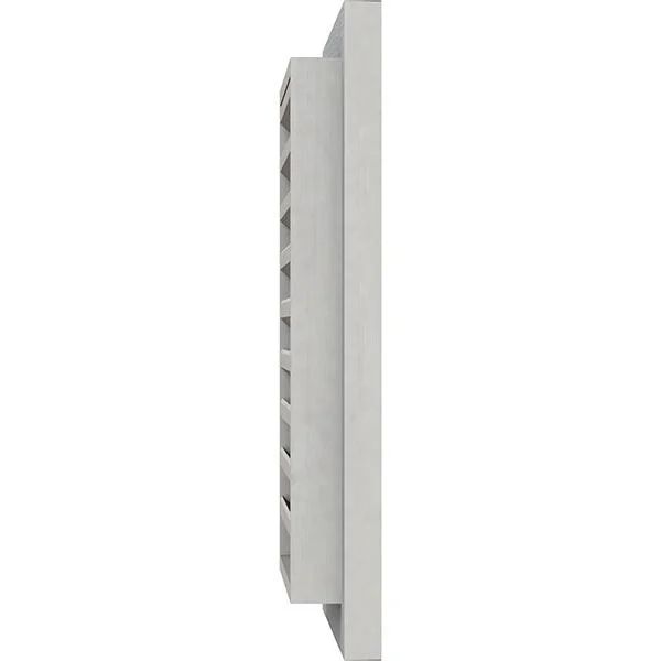 Ekena Millwork GVWVE16X1200RFPWR 16x22W x 12x22H Vertical Gable Vent (21x22W x 17x22H Frame Size): Primed - Functional, Rough Saw