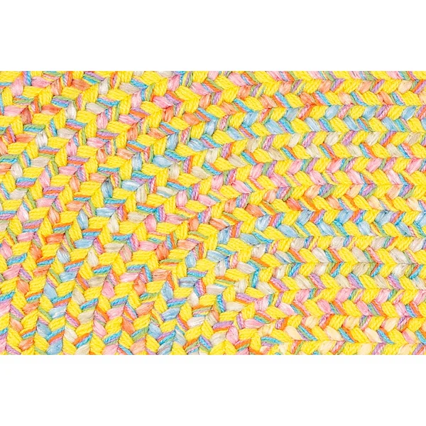 Rhody Rug Playful Indoor/Outdoor Braided Rug - Lime 8& x11& Oval