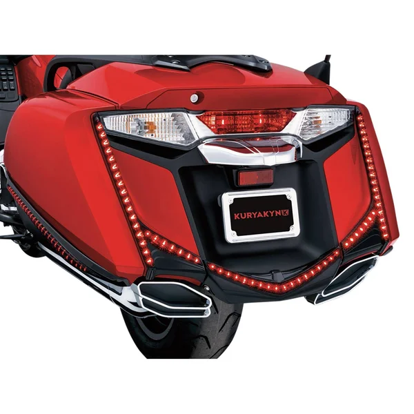 Kuryakyn 3248 LED Rear Fender Tip - Gloss Black with Smoke Lens