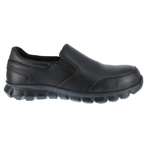 Men's Reebok Work Sublite Cushion Work RB4036 Slip-On - Adult, Size: 8.5, Black Leather