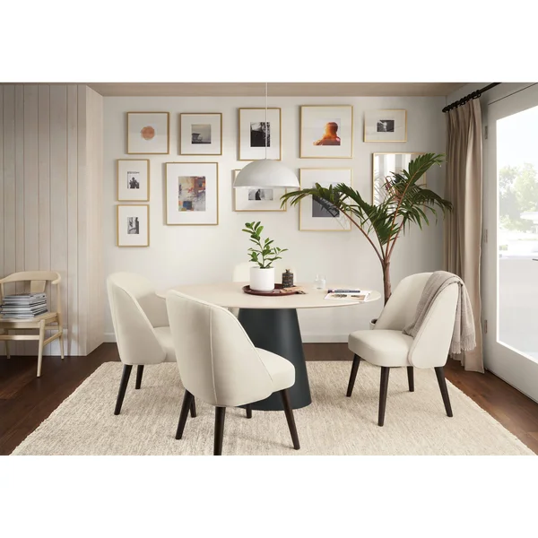 Room & Board - Modern Cora Side Chair in Tatum Moss w/ Charcoal Legs Green Brown - Performance Fabric