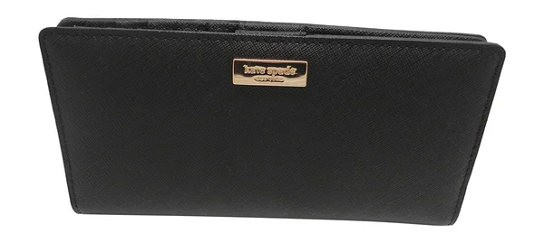 Kate Spade Laurel Way Stacy Clutch Wallet Black Leather WLRU2673