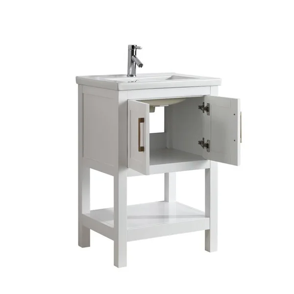 Maklaine 24x22 Single Sink Vanity in White - M-4960-2017029