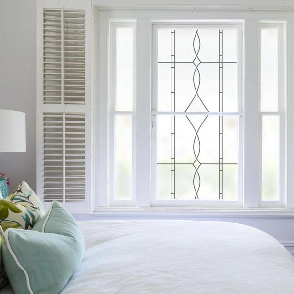 Allure Leaded Glass, Privacy Window Film (Static Cling) 8x22 x 86x22, Black Lines