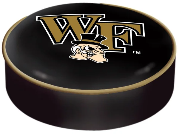 Wake Forest Demon Deacons HBS Black Vinyl Slip Over Bar Stool Seat Cushion Cover