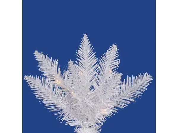 Vickerman 7.5& Sparkle White Spruce Pencil Christmas Tree with Clear Lights
