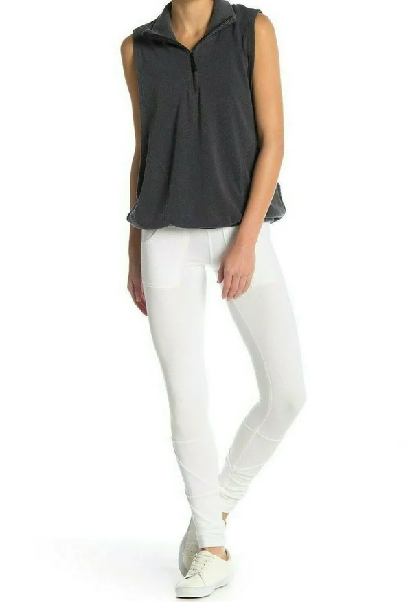 Free People White Kyoto Leggings