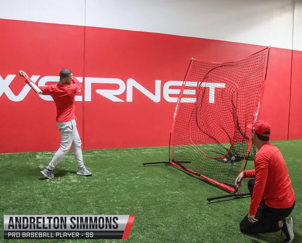 Powernet 7x7 Pro Baseball Softball Practice Hitting Net w/ One-Piece Frame (Pink)