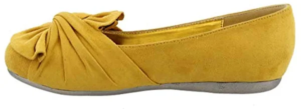 Bellini Women's Snug Ballet Flat, Size: 7.5, Mustard Microsuede