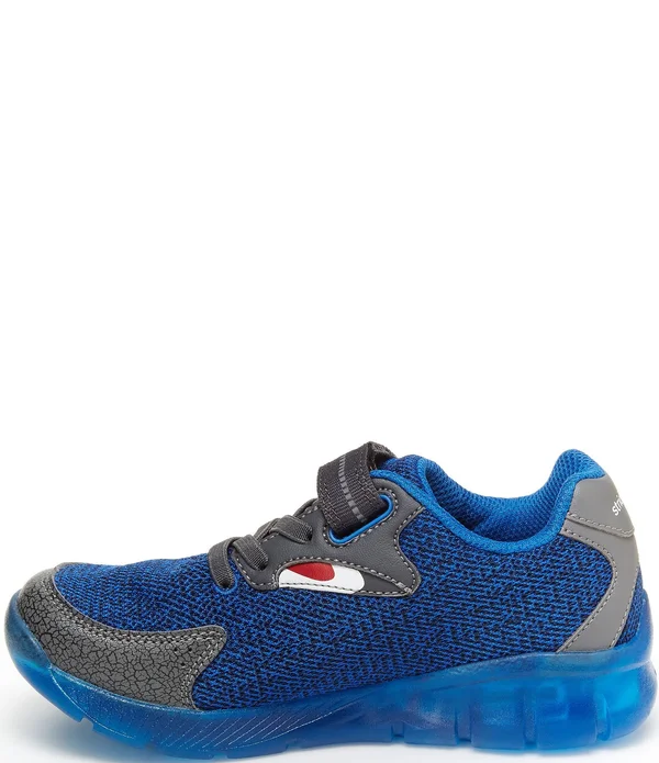 Stride Rite Boys Lighted Shark Sneaker, Black/Blue, 9.5 Toddler US