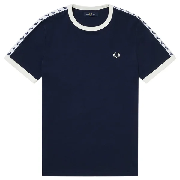 Fred Perry Taped Ringer T Shirt Blue
