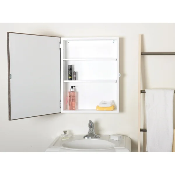 Farmhouse Grain Mirrored Cabinet 60WH-41, 20 x 26 x 5 inches