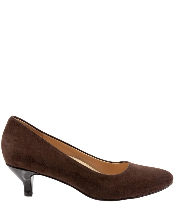 Trotters Kiera Pumps, Women's, Dark Brown Suede, Size: 6