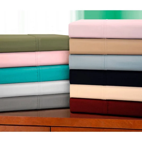 Superior Egyptian Cotton 400 Thread Count Solid Sateen Sheet Set (Twin XL - Pink)
