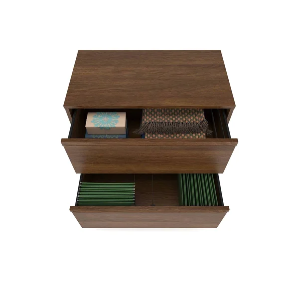 Quarters & Craft Raleigh Collection Home Office Lateral Filing Cabinet, in Vintage Walnut (QCLATMMW)