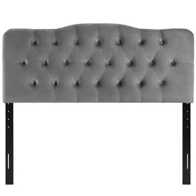 Adae Upholstered Panel Headboard House of Hampton Size: Full - Color: Gray