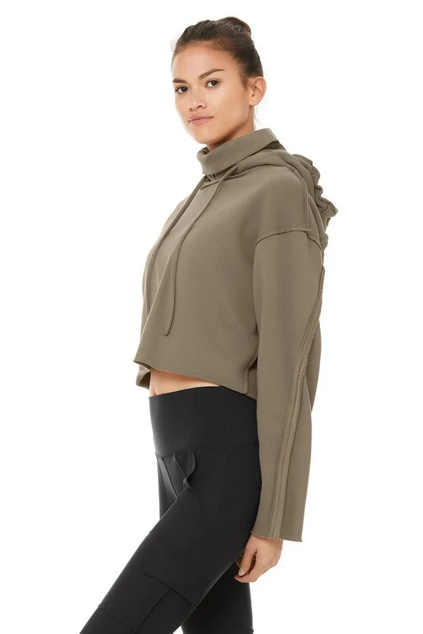 Alo Yoga, Effortless Hoodie in Olive Branch, Size: Large