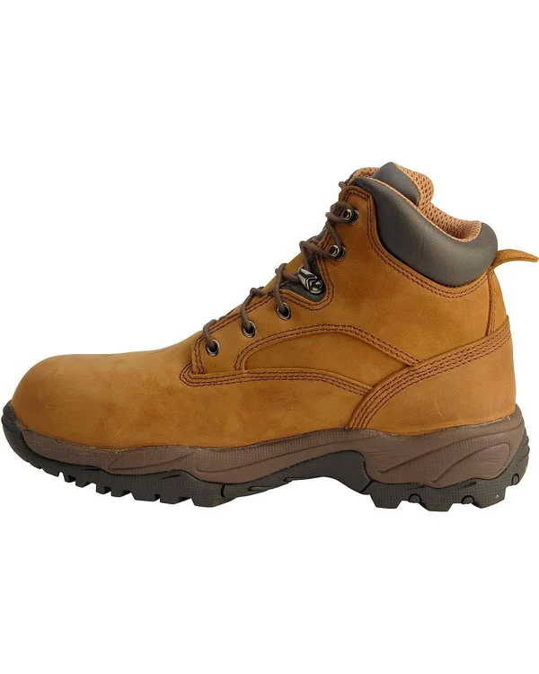 Chippewa Boots: Men's Waterproof 55160 Brown Leather 6 inch Work Boots