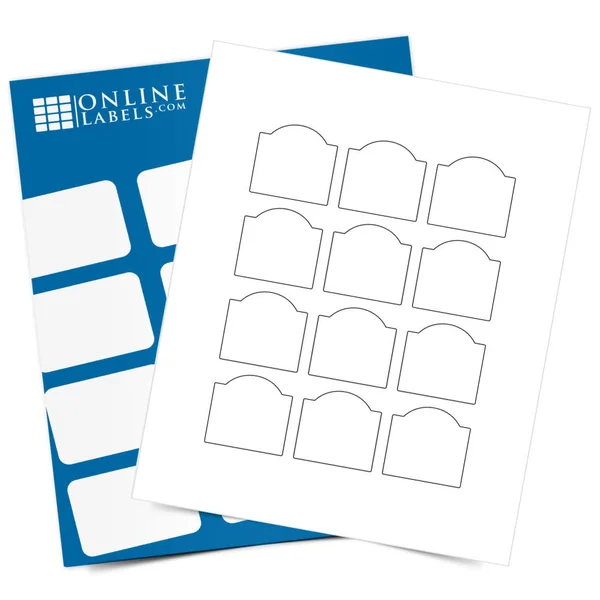 1.75x22 x 1.75x22 Arched Labels - 100 Sheets, Weatherproof Polyester Laser