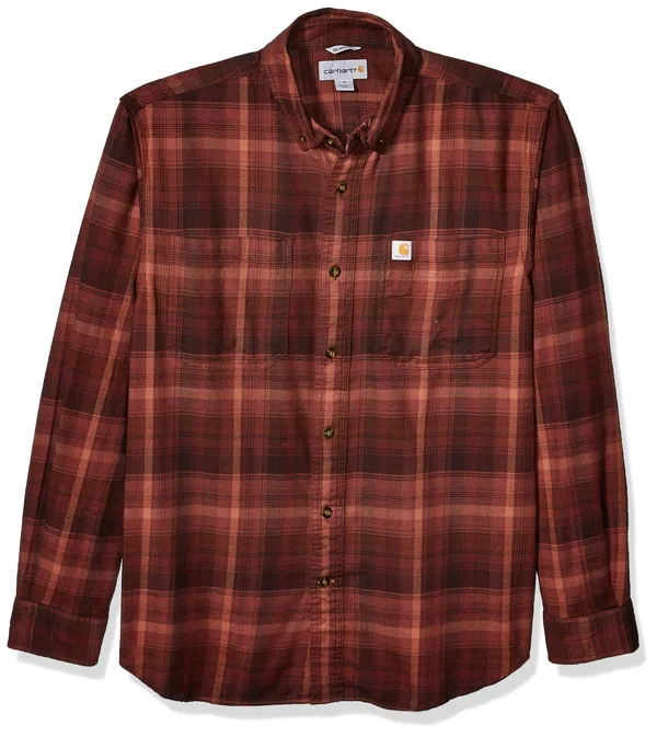 Carhartt Rugged Flex Hamilton Plaid Long Sleeve Shirt - Men's Dark Cedar