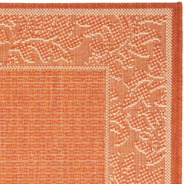 Safavieh Courtyard Natural & Terra 4& x 5&-7x22 Indoor/Outdoor Rug