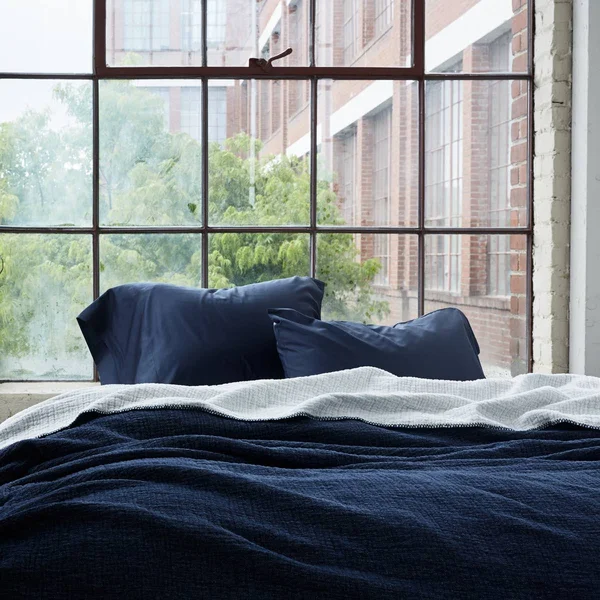Coyuchi Cozy Cotton Organic Blanket - Moonlight Blue, King
