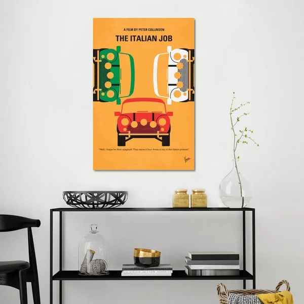 Chungkong Large Canvas Art Prints - The Italian Job Minimal Movie Poster ( television & Movies > Movies > Thriller M
