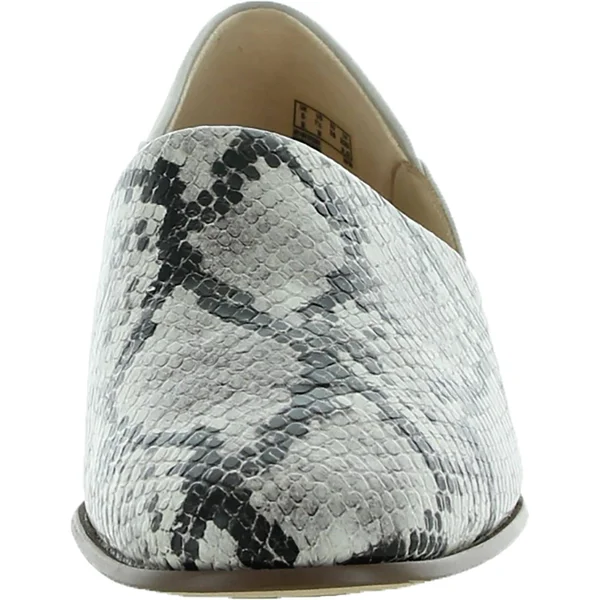 Clarks Pure Tone Womens Leather Slip on Flats, Grey Snake