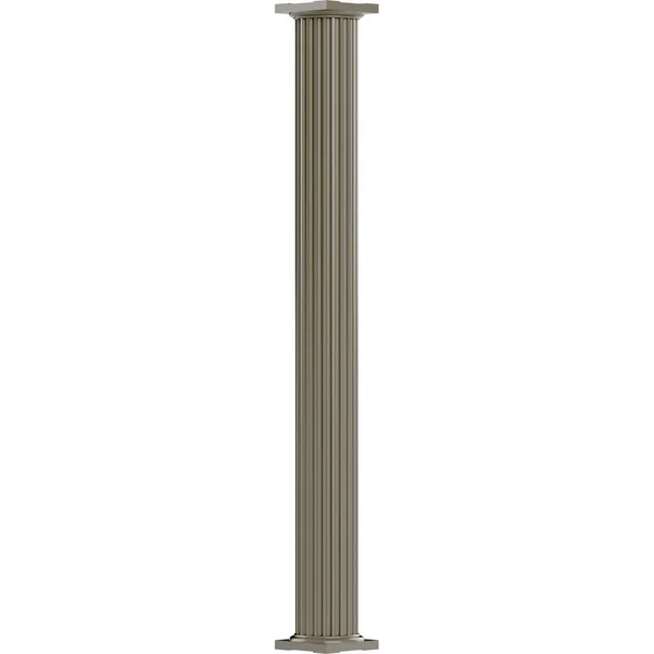 AFCO - Industries EA1009DNFSDTUTU 10x22 x 9& Endura-Aluminum Column, Round Shaft (FOR Pilaster Installation - 2 Halves Included)