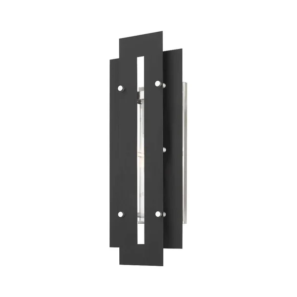 Livex Lighting Utrecht 1 Light Brushed Nickel Outdoor Wall Lantern - 21773-91