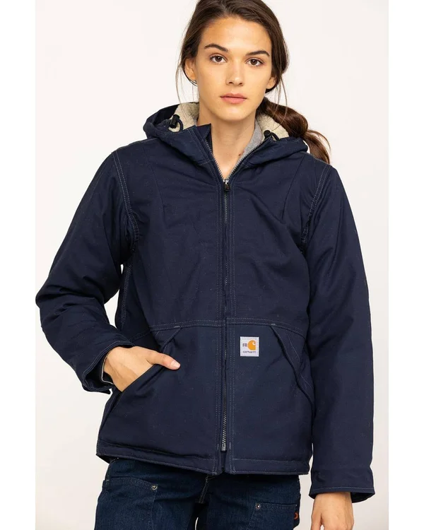 Carhartt Women's Flame-Resistant Full-Swing Quick Duck Jacket - Dark Navy