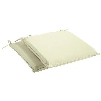 Indoor/Outdoor Sunbrella Chair Pad Sand & Stable Fabric: Canvas Natural, Size: 2x22 H x 19x22 W x 16x22 D