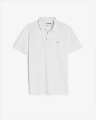 Solid Moisture-Wicking Luxe Pique Polo Blue Men's L Tall