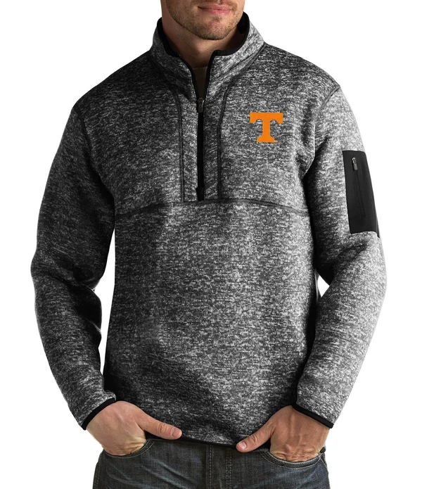 Tennessee Volunteers Antigua Fortune Big & Tall Quarter-Zip Pullover Jacket - Black