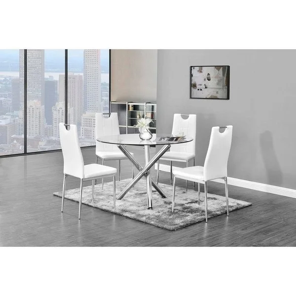 Best Master Furniture Beverly Upholstered Side Chairs - Set of 2, Black