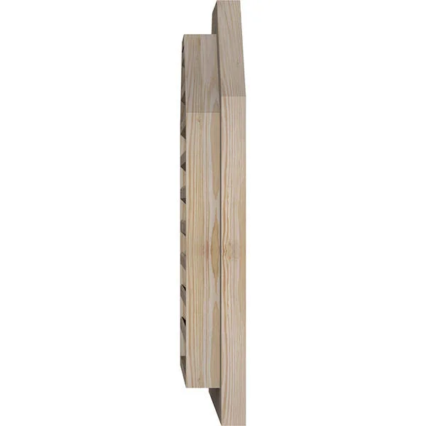 Ekena Millwork GVWOT30X2600SFPPI 30x22W x 26x22H Octagonal Top Gable Vent (35x22W x 31x22H Frame Size): Primed, Functional, Smoo
