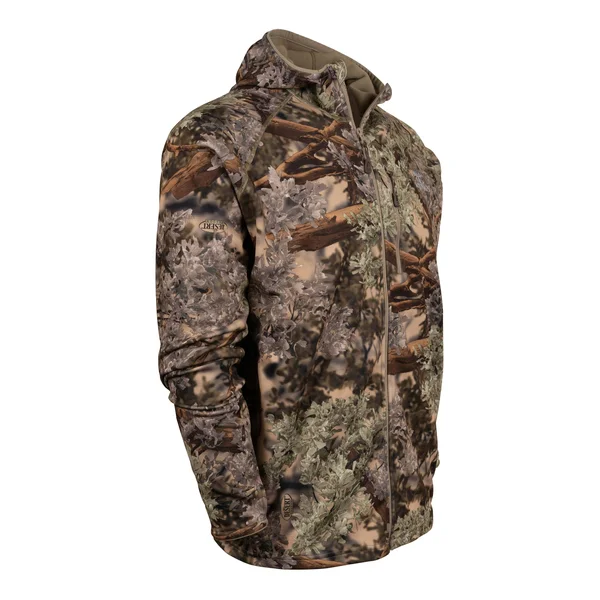 King&s Camo Hunter Full-Zip Fleece Hoodie-Mountain Shadow-Large