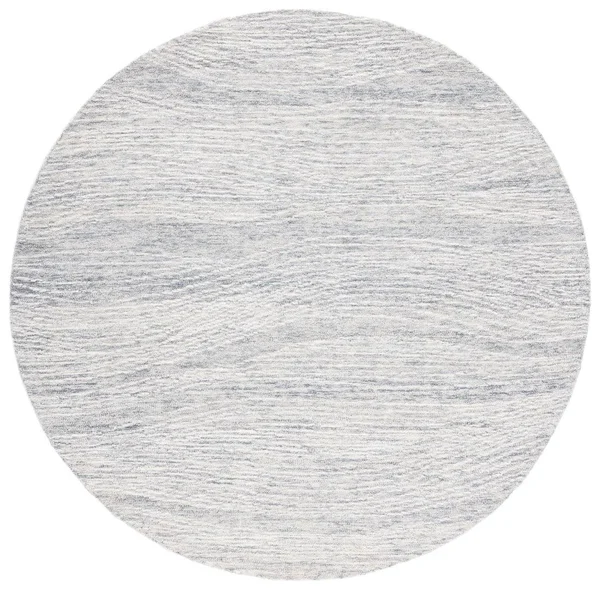 Metro Collection MET995F Rug Grey - Ivory, Round 6& x 6&