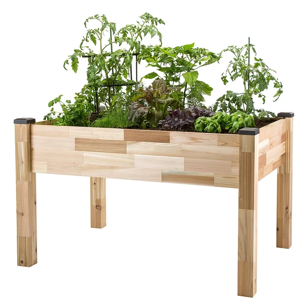 CedarCraft Outdoor Elevated Planter - Brown
