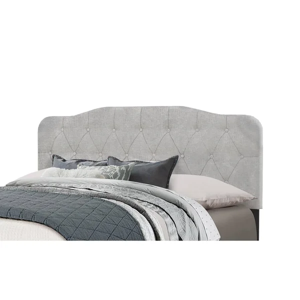 Hillsdale Furniture Nicole Headboard - King - Headboard Frame Included - Glacier Gray Fabric