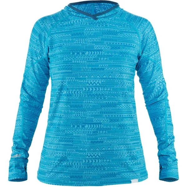 NRS - Women's H2Core Silkweight Hoodie - Cyan, S