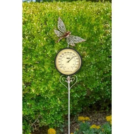 Poolmaster Outdoor Thermometer Garden Stake and Backyard dcor - Dragonfly 54583