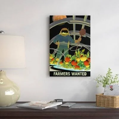East Urban Home s閞ie Mars Explorer: Les AGRICULTEURS voulaient De l&art textuel Sur Toile envelopp閑 Dimension: H 12 Po x L 18