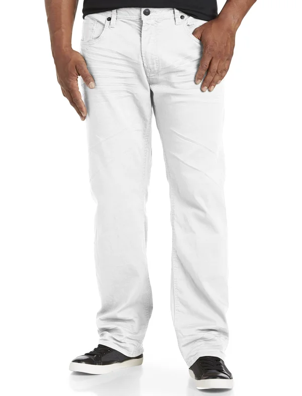 Big & Tall Buffalo David Bitton Torpedo Stretch Twill Pants - White - Size 50 30, Men's, Size 50