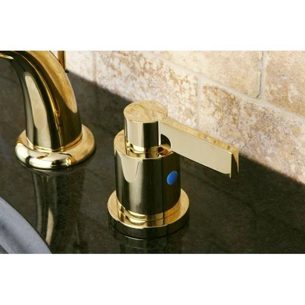 Kingston Brass KB8911NDL NuvoFusion Mini Widespread Lavatory Faucet with Pop-Up - Polished Chrome