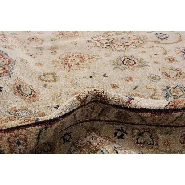 ECARPETGALLERY Hand-Knotted Chobi Twisted Tan Wool Rug - 6'2 x 9'0