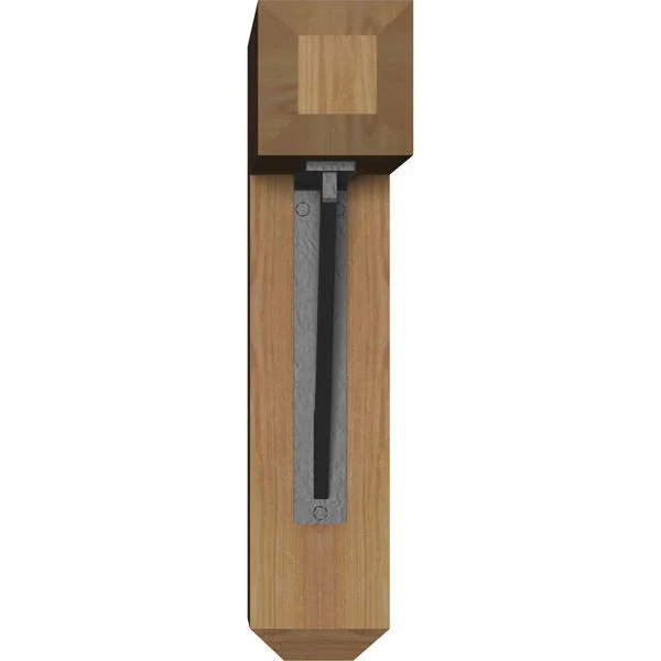 Ekena Millwork 3 1/2x22W x 15 1/2x22D x 18x22H Traditional Craftsman Ironcrest Smooth BRACKET, Western Red Cedar (1 1/2x22W x 7