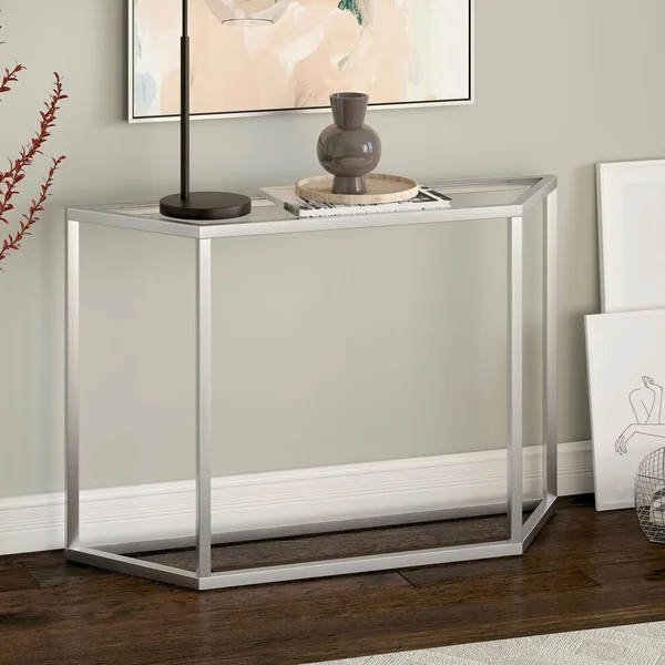 Henn & Hart AT0991 44 in. Levi Console Table Silver